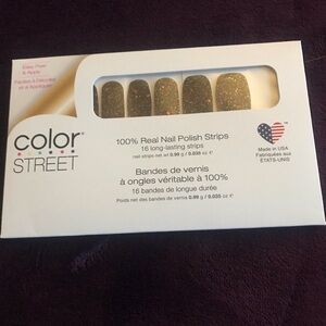 Color Street Gold Glitter Nail Polish Strips